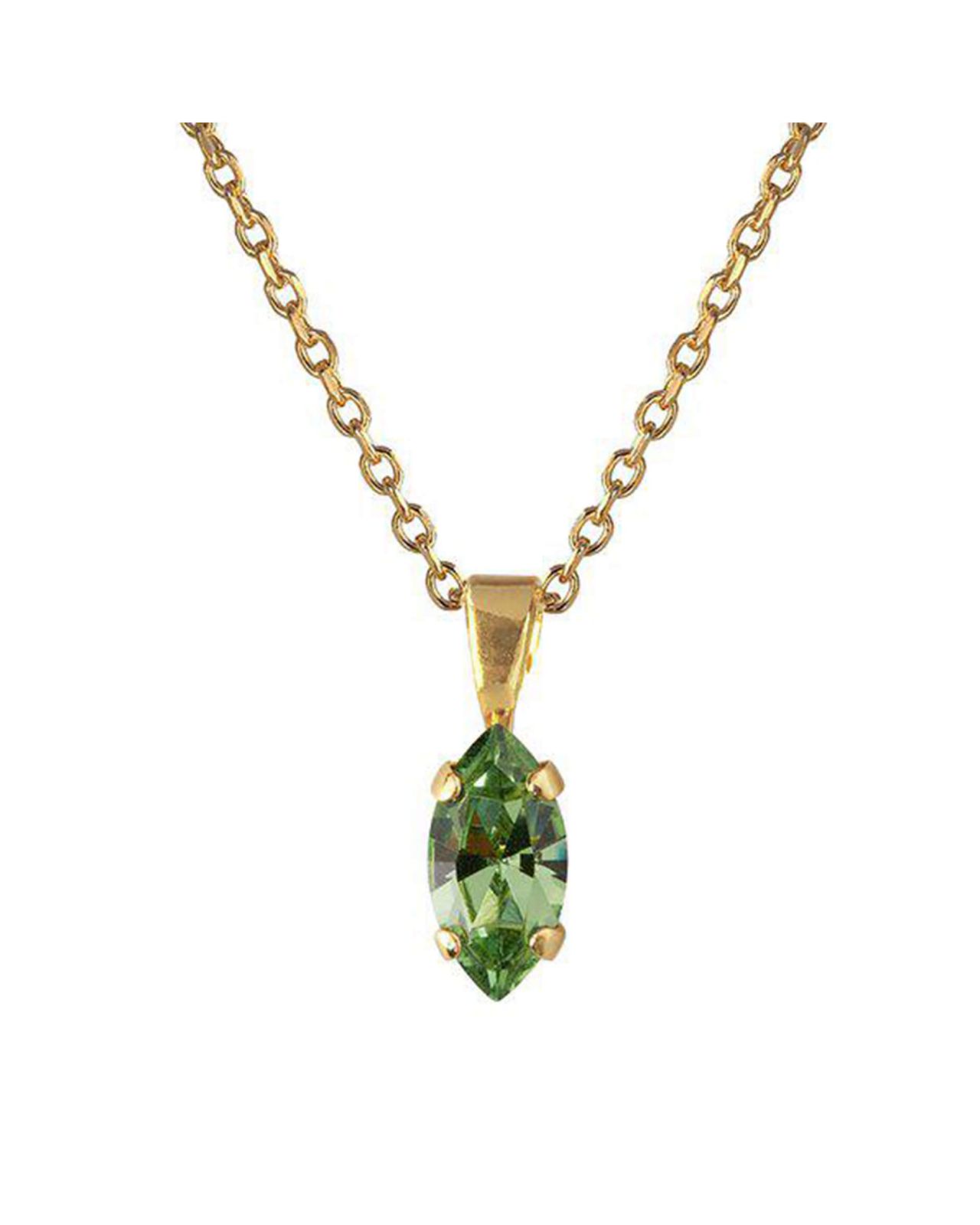 Petite Navette Necklace Peridot