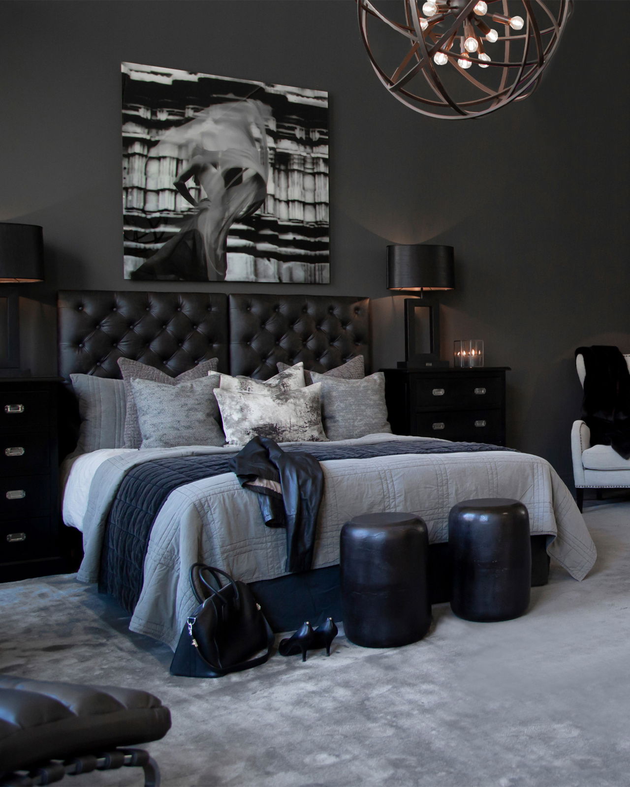 Vienna sänggavel svart