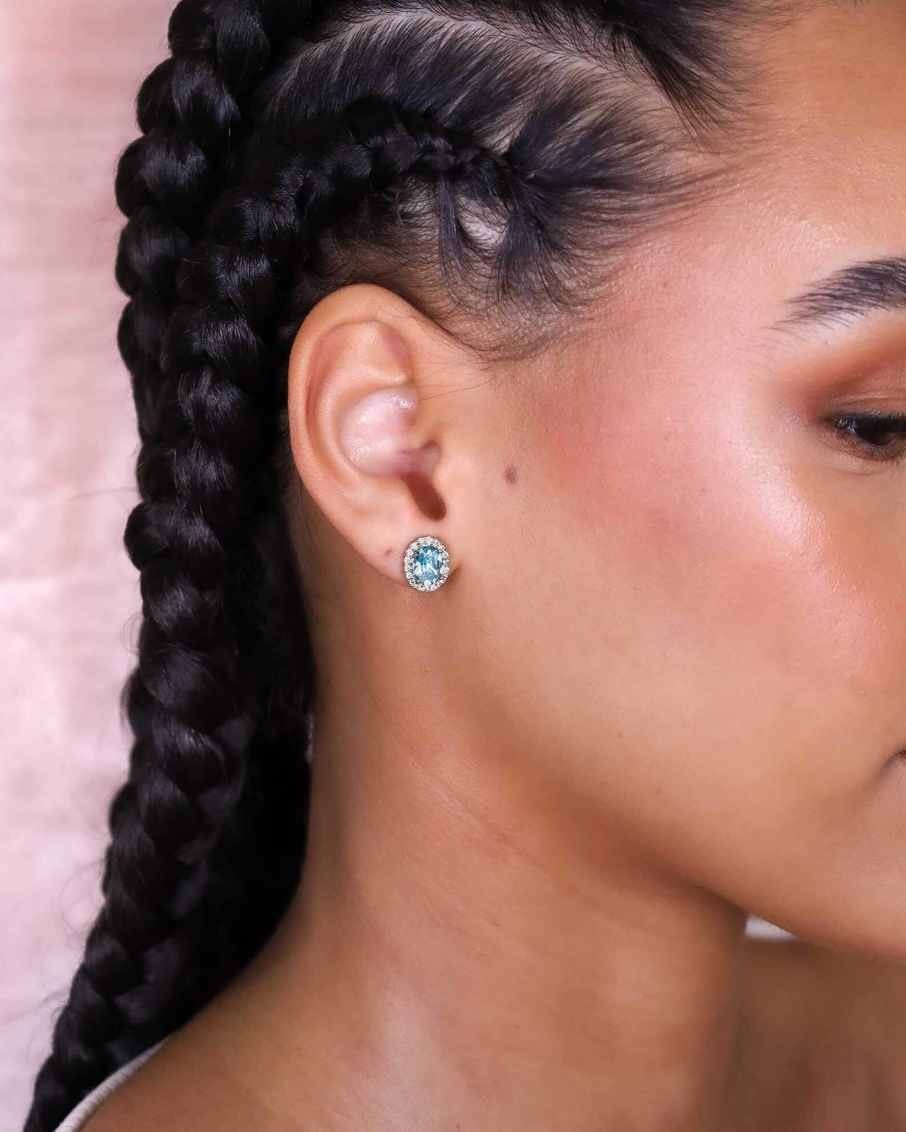 Luna earrings aquamarine