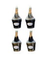 Cramant Champagne Bottle Christmas Decorations 4-pack