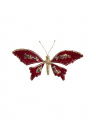 Bethany Butterfly Ornament Burgundy