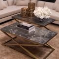 Criss Cross coffee table brushed brass