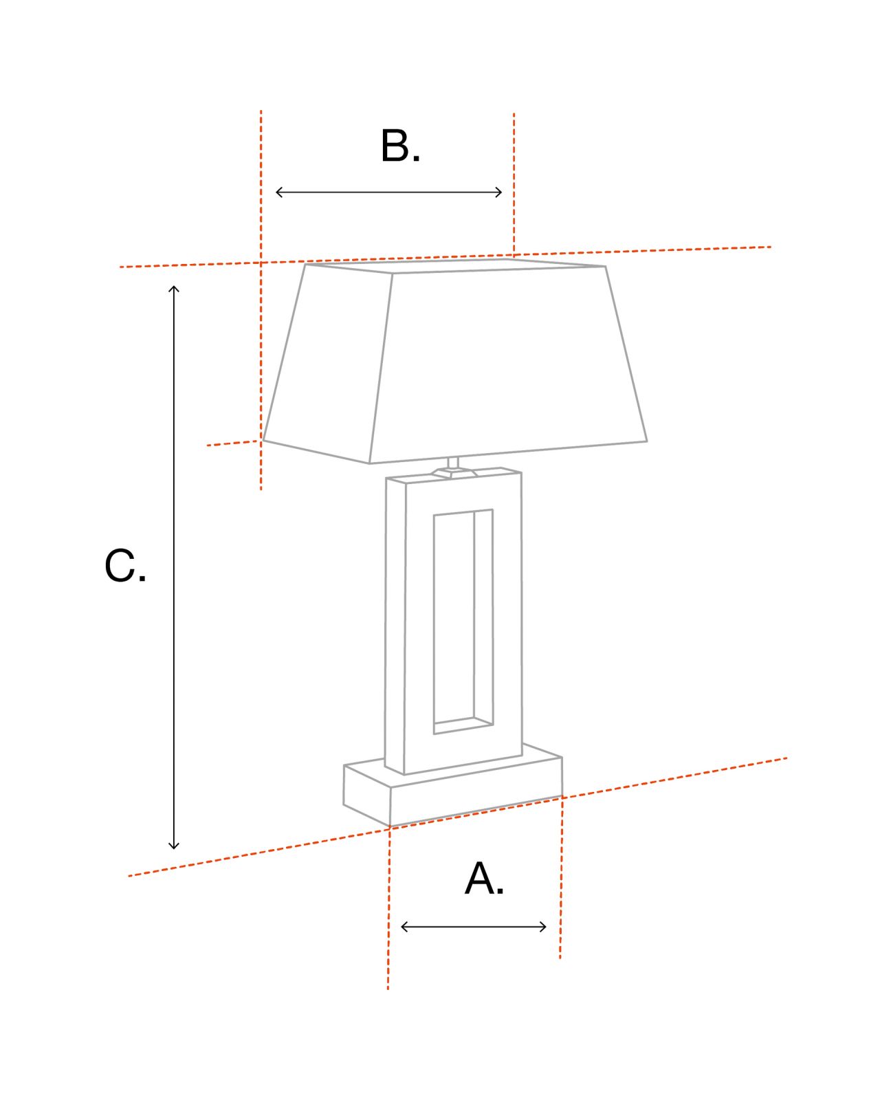 Miro bordslampa brun