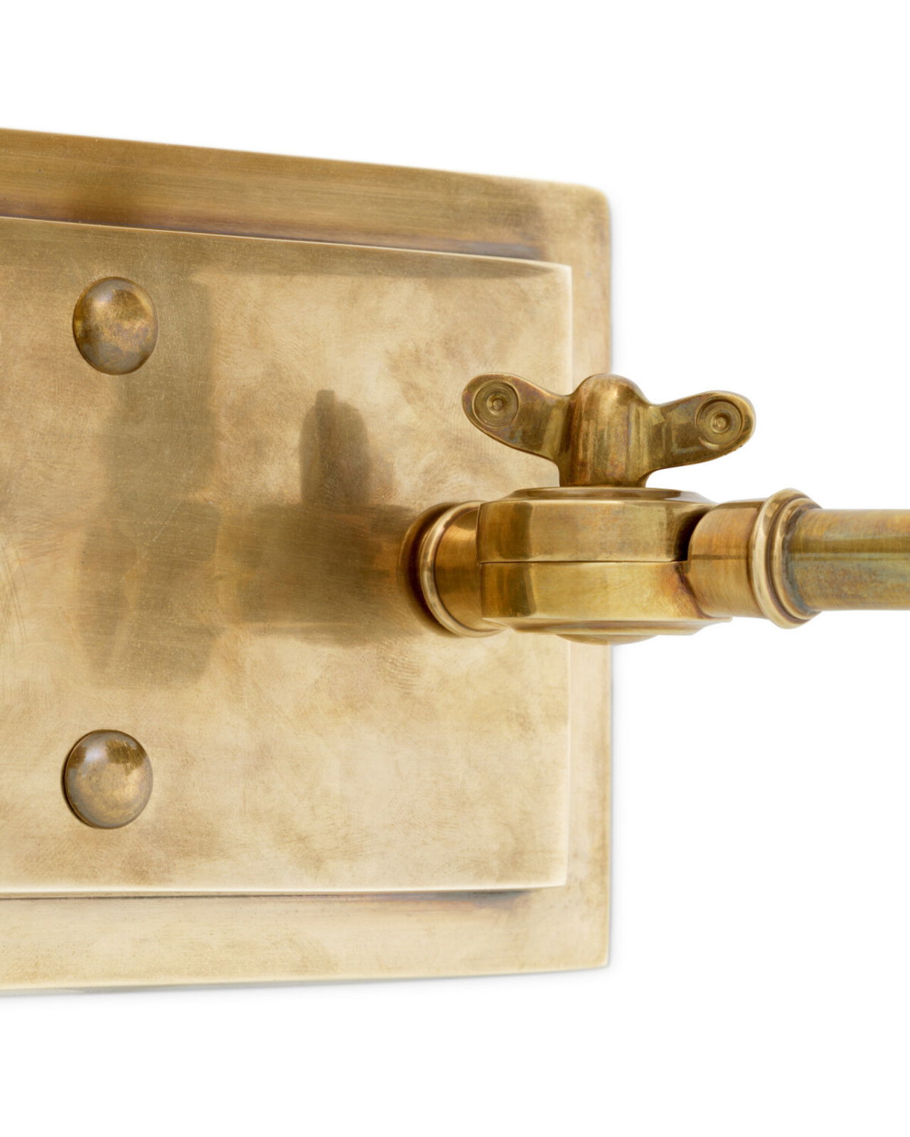 Wentworth double wall lamp brass/rattan