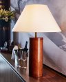 Kensington Table Lamp, Leather, Round