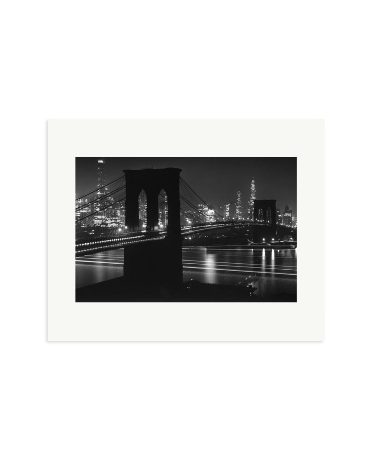 Brooklyn Bridge at Night Print Only / Medium