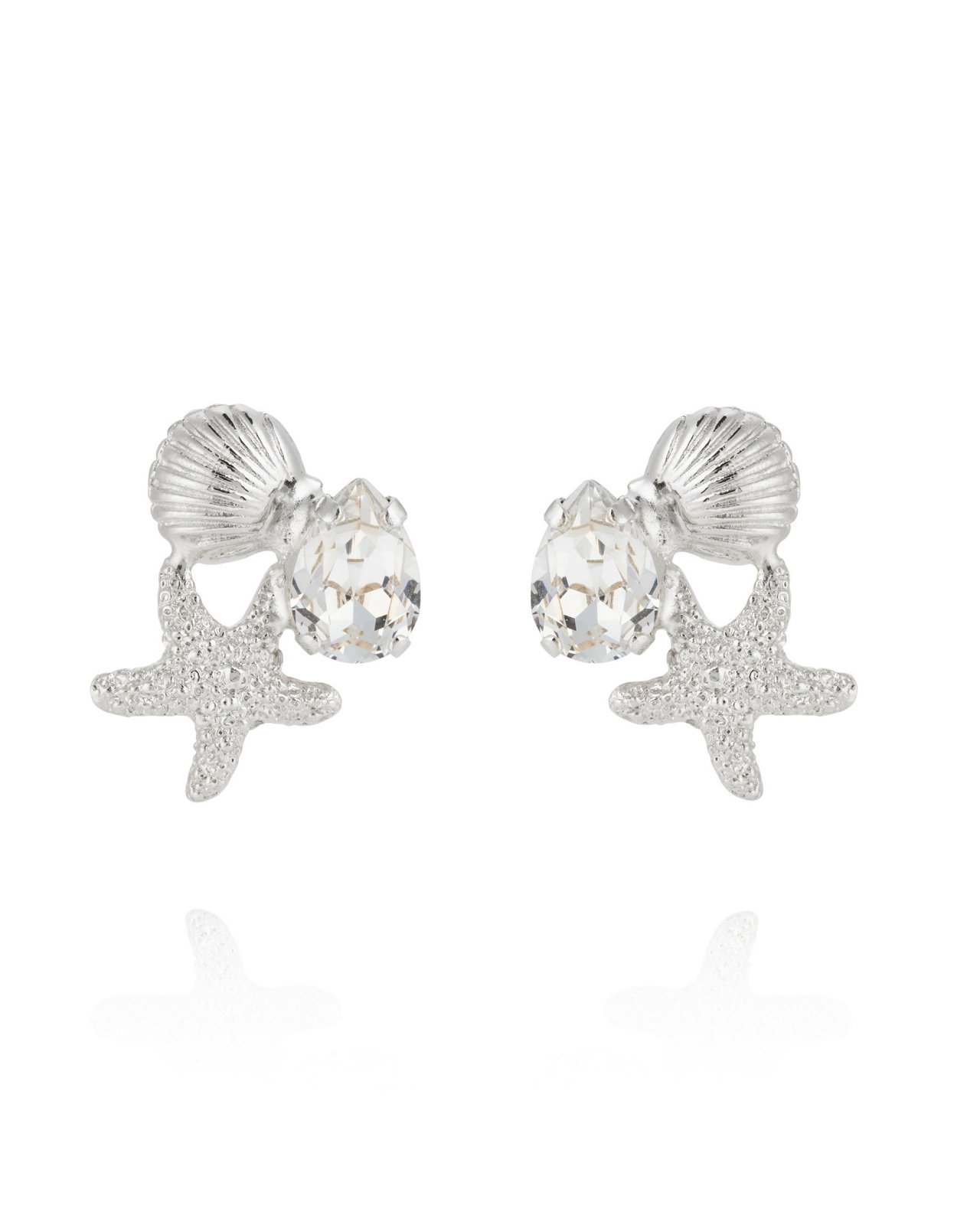 Seascape Earrings Crystal rhodium