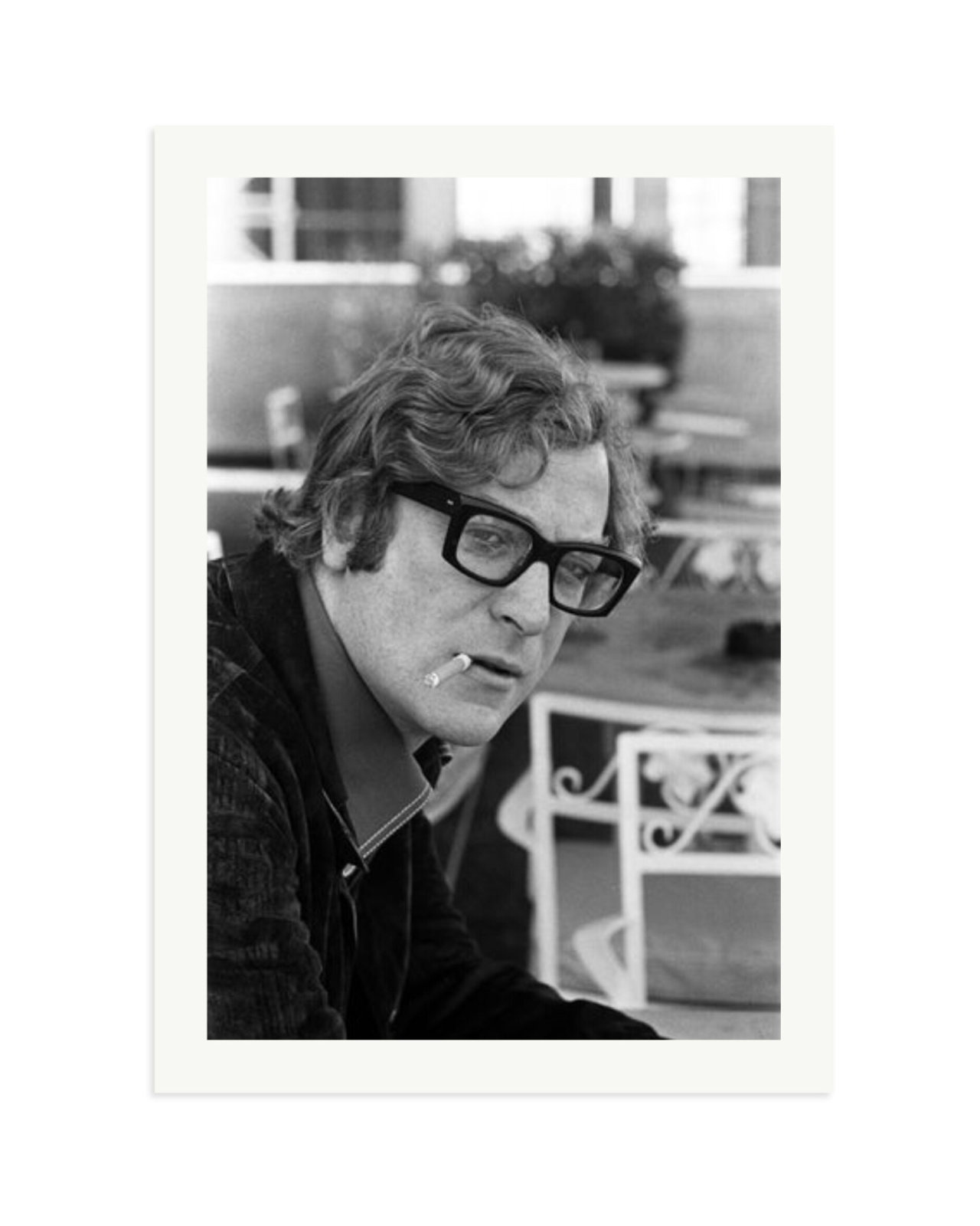 Michael Caine Smoking Print Only / XXL