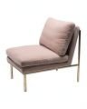 April lounge chair ivory / brass