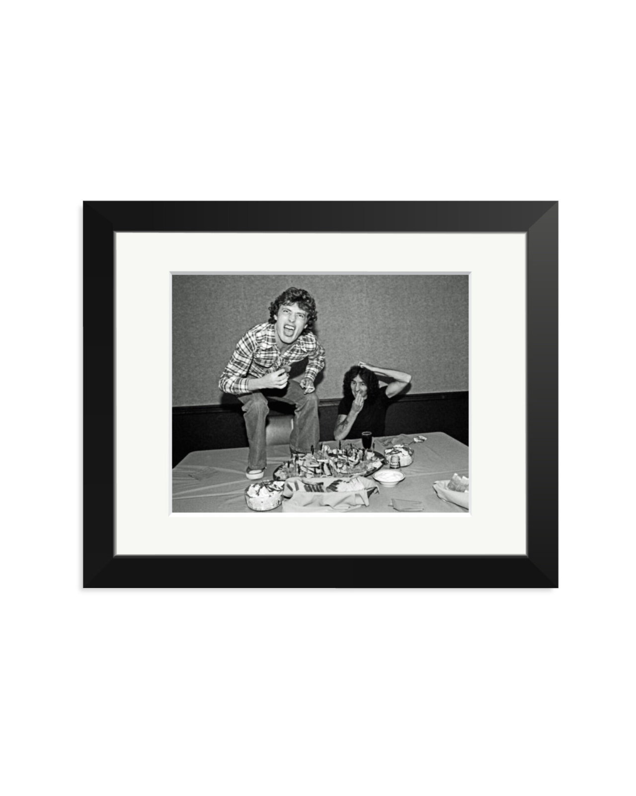 Angus Young and Bon Scott at Lunch, 1977 Black / Small