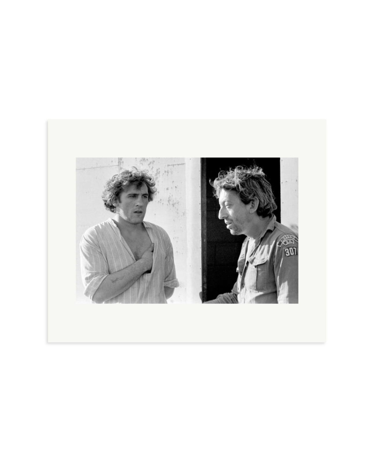 Gerard Depardieu and Serge Gainsbourg Print Only / Medium