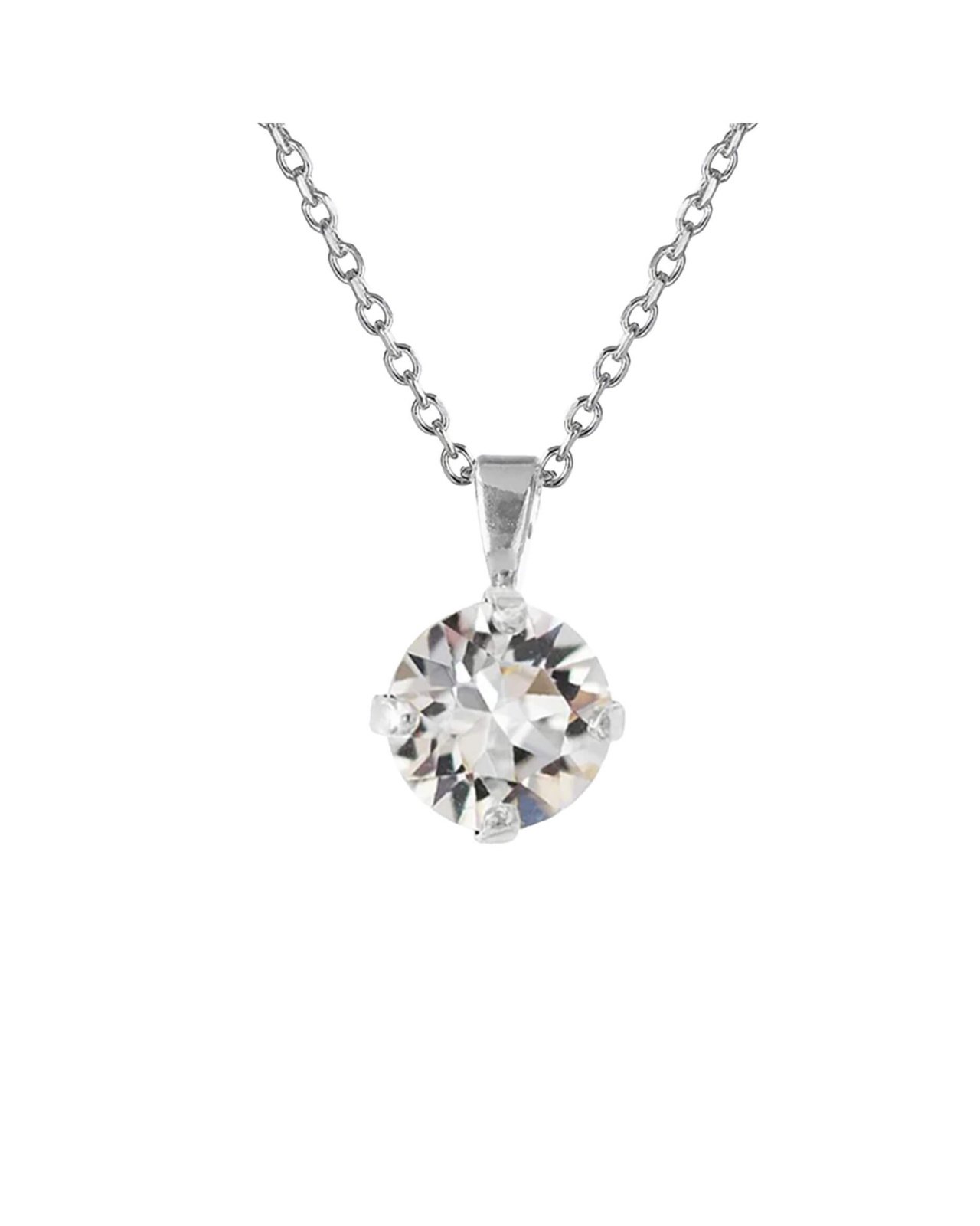 Classic Petite Necklace Crystal Rhodium