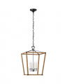 Darlana Medium Wrapped Lantern Aged Iron and Rattan