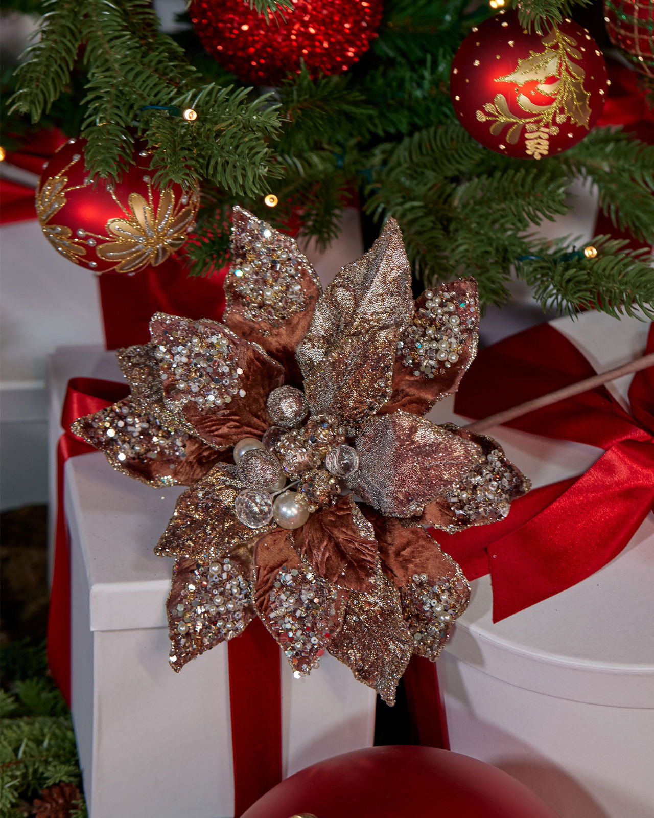 Kerstster decoratietak bruin