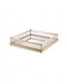 Cora Tray Antique Brass Square