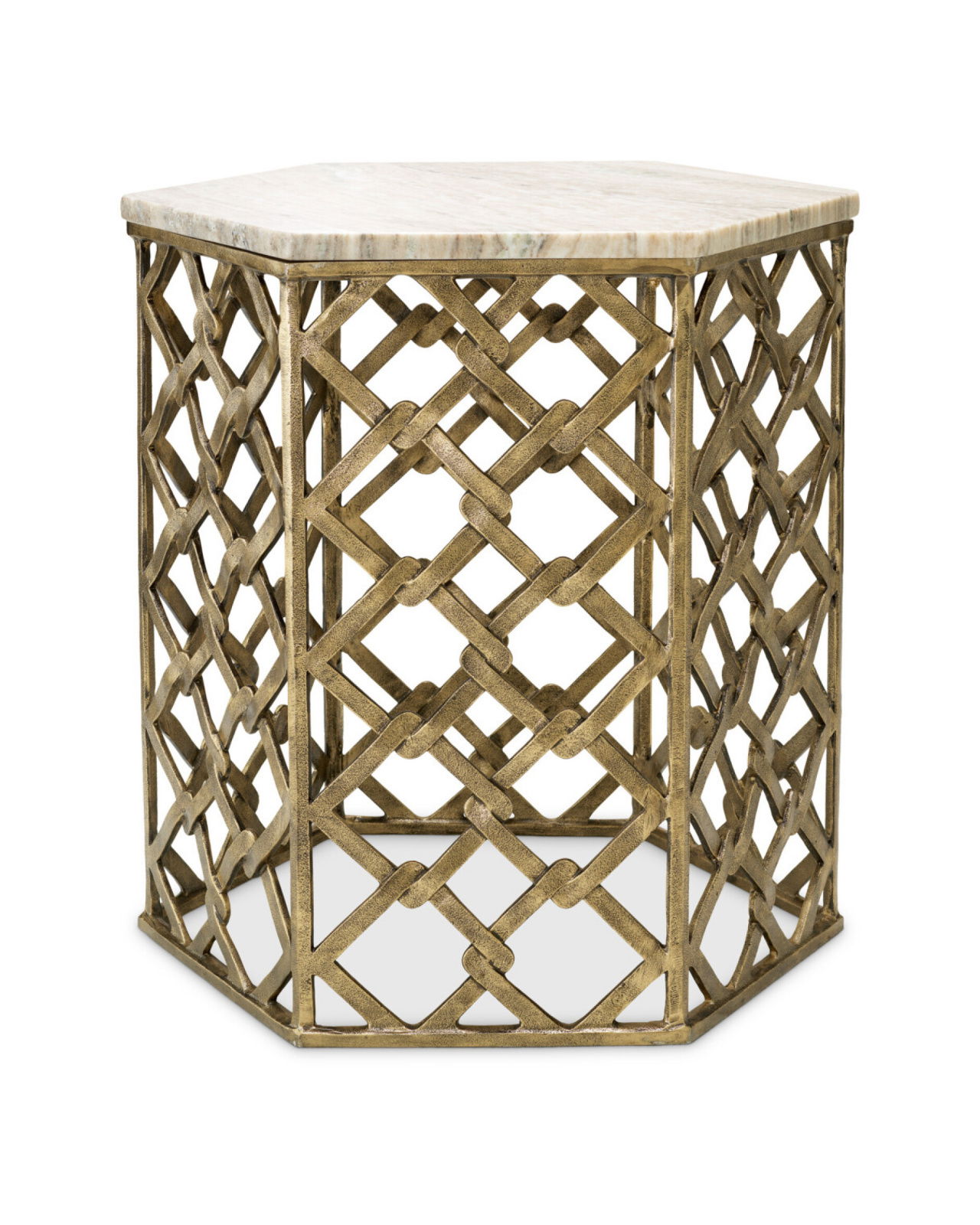 Stratham bijzettafel antiek messing