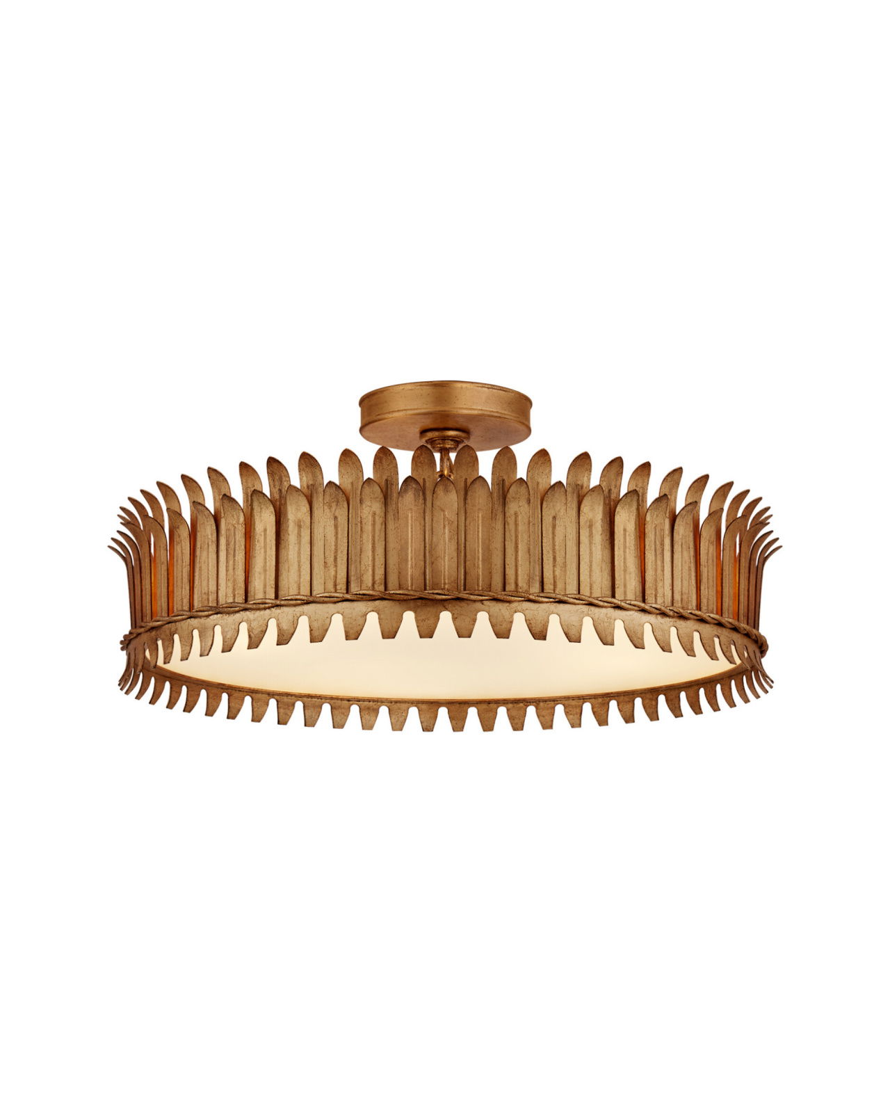 Leslie 21" Semi-Flush Gilded Iron