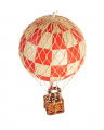 Floating The Skies Hot Air Balloon Red Checkered