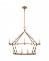 Darlana Large Two-Tiered Ring Chandelier Gilded Iron