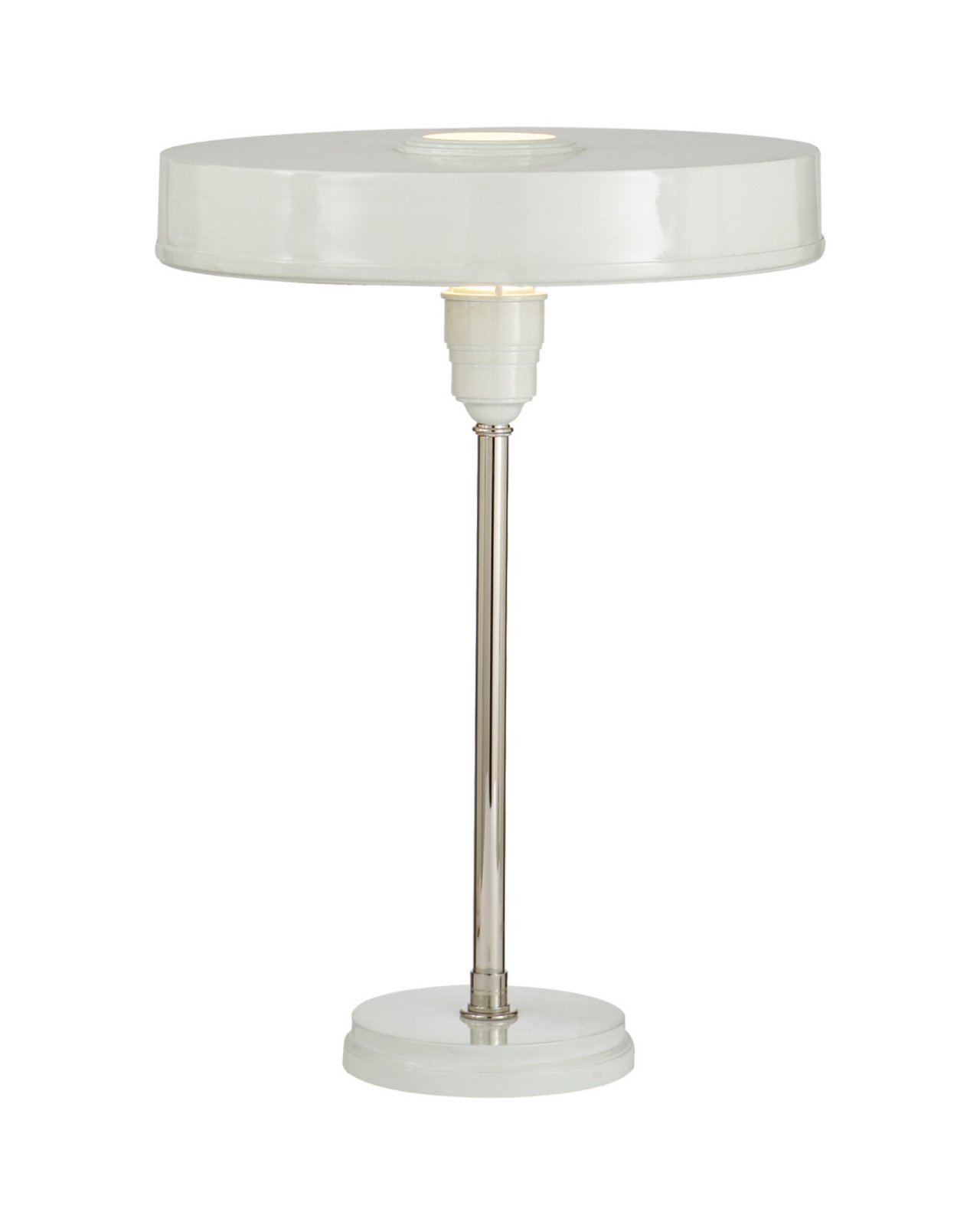 Carlo Table Lamp Polished Nickel and Antique White