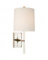 Refined Rib vägglampa vit/nickel