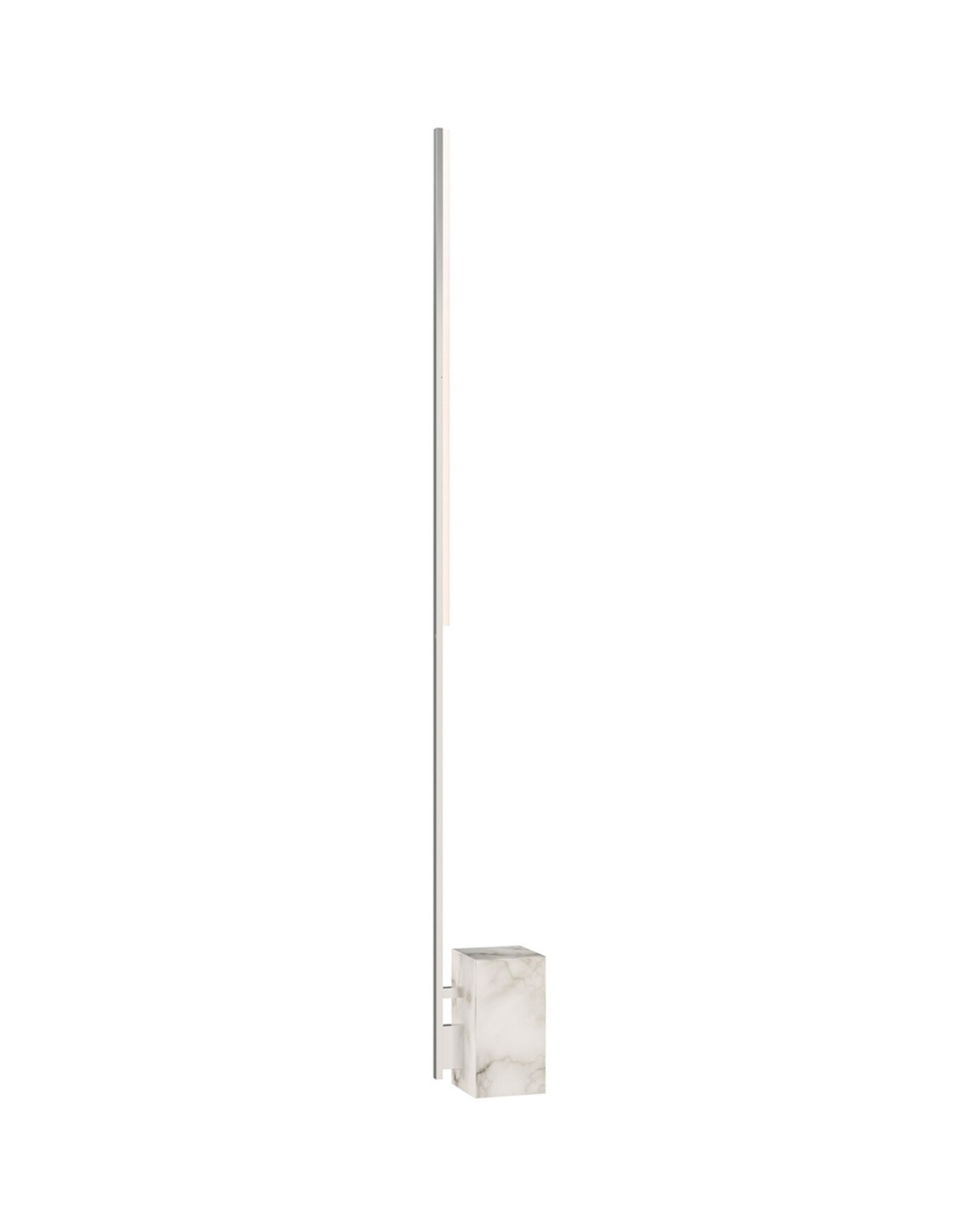 Klee 70" Floor Lamp Polished Nickel/Marble