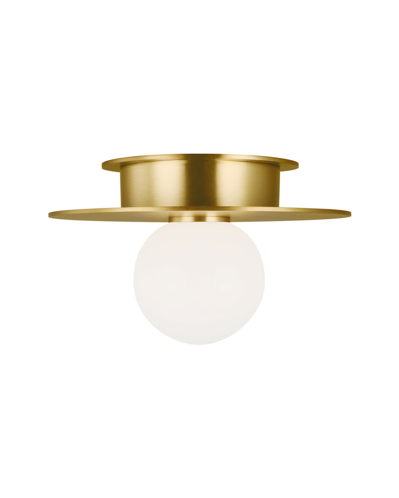 Nodes Small Flush Mount Brass