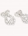 Alice Bow Earrings Crystal / Silver