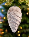 Arie kegel kerstboomdecoratie wit