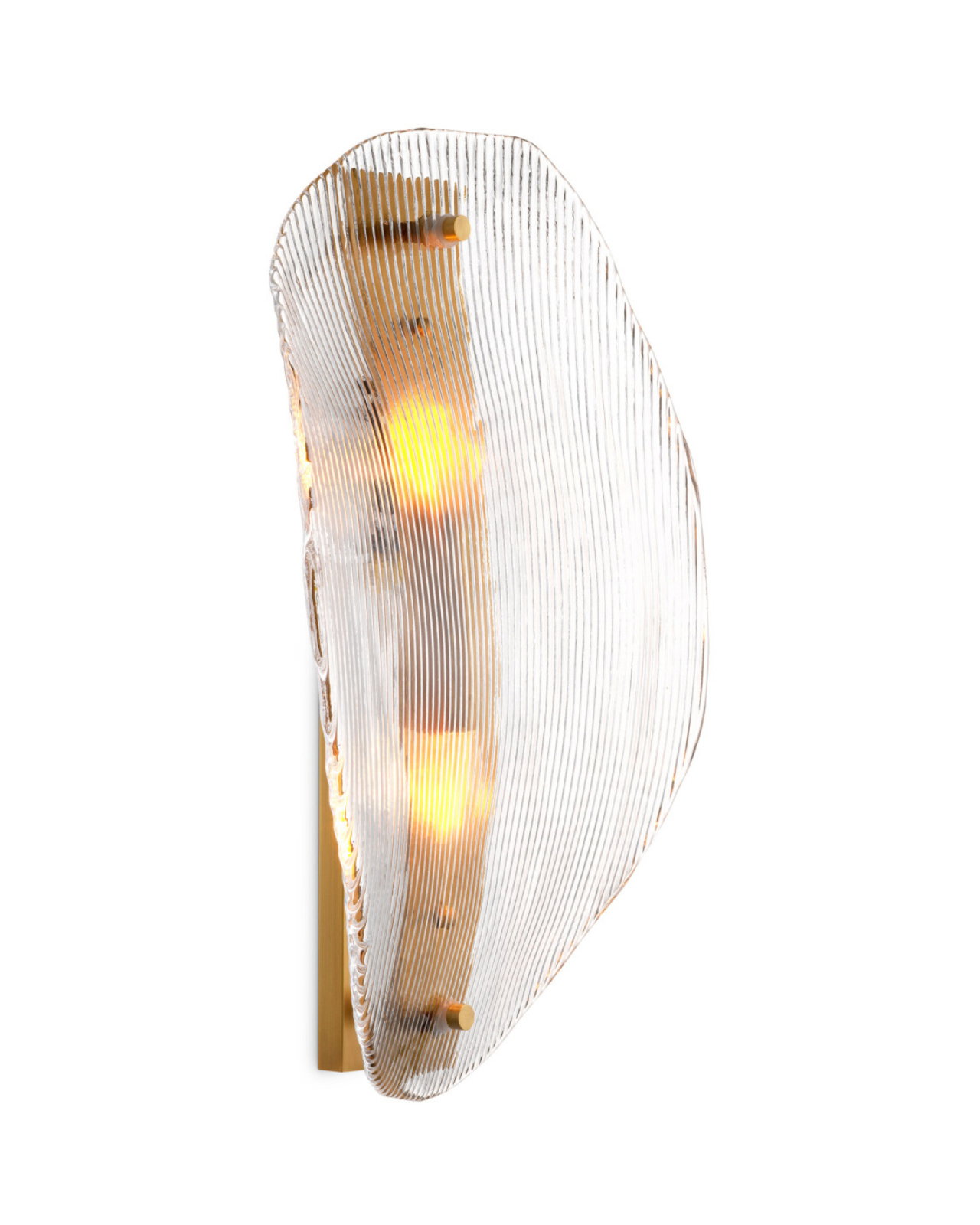 Hibis wandlamp antiek messing