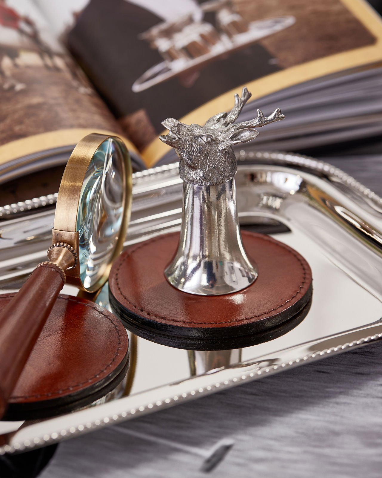 Kensington glasunderlägg läder 6-pack