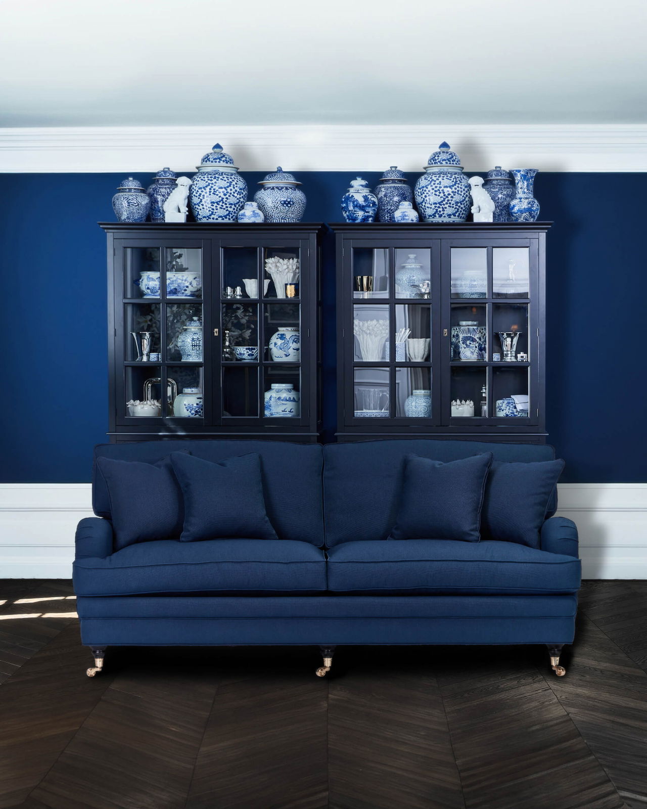 Newport Howard-Sofa gerade indigo