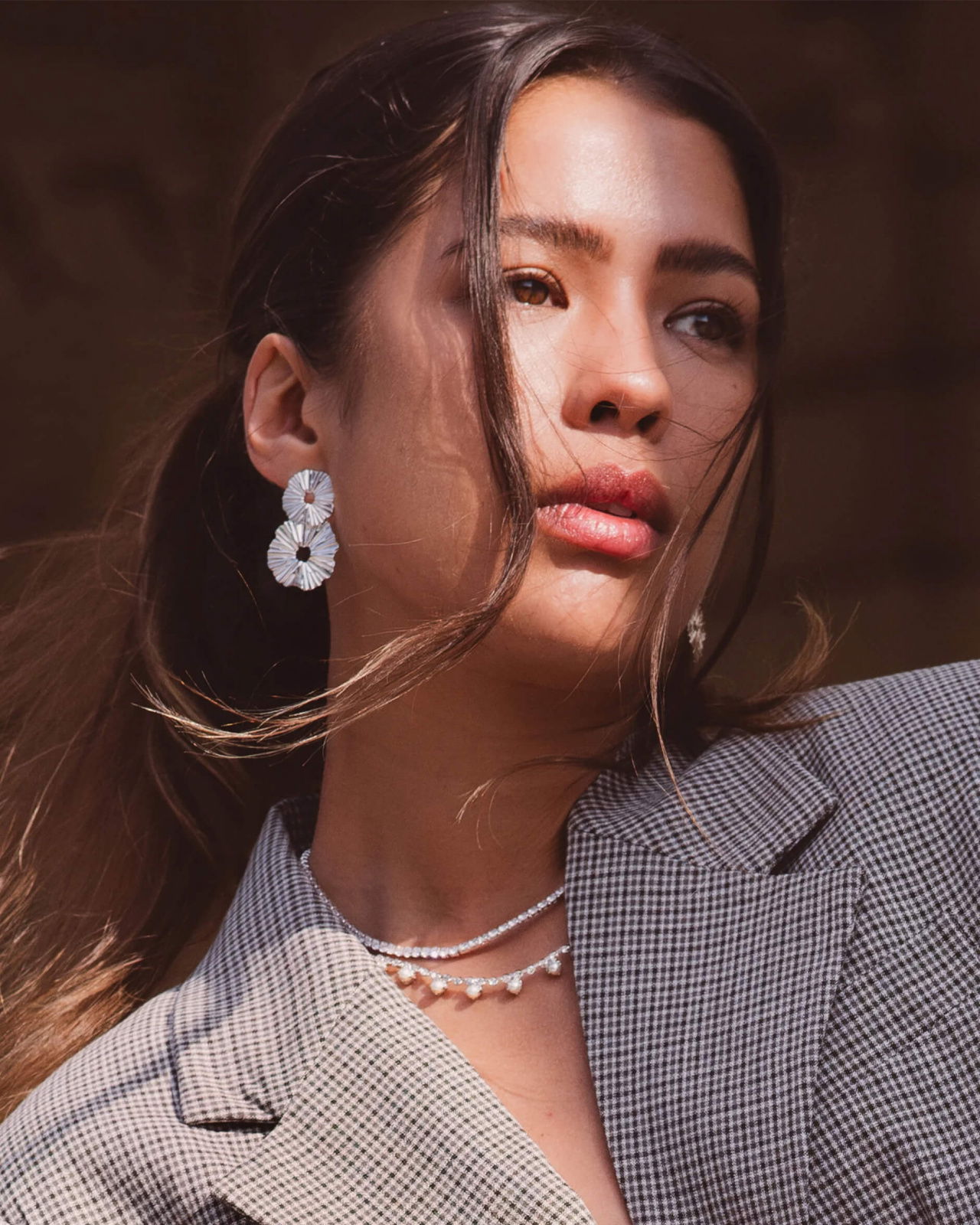 Vassia örhängen rhodium