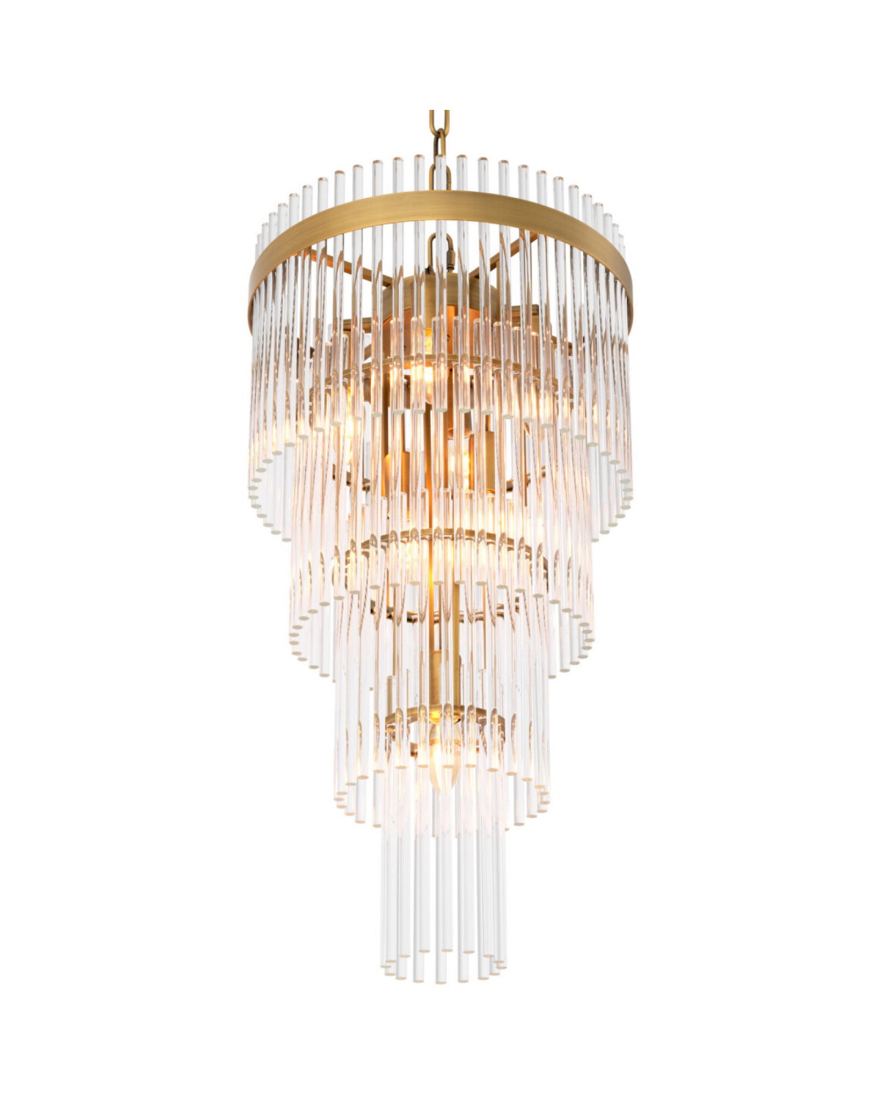 Yara kroonluchter antiek messing