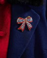 Clement Bow Brooch Red