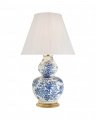 Sydnee Gourd Table Lamp Blue/White