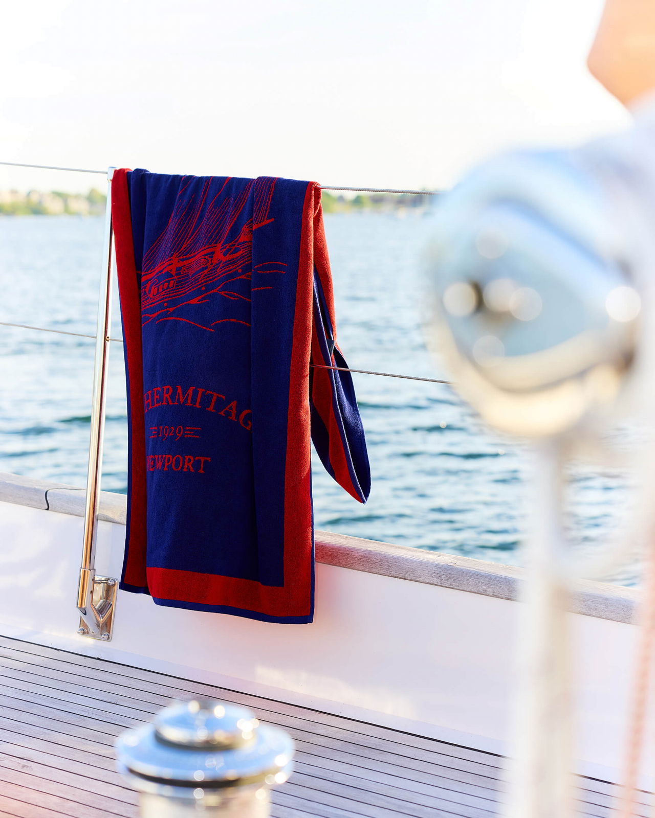 Hermitage Beach Towel Blue/Red