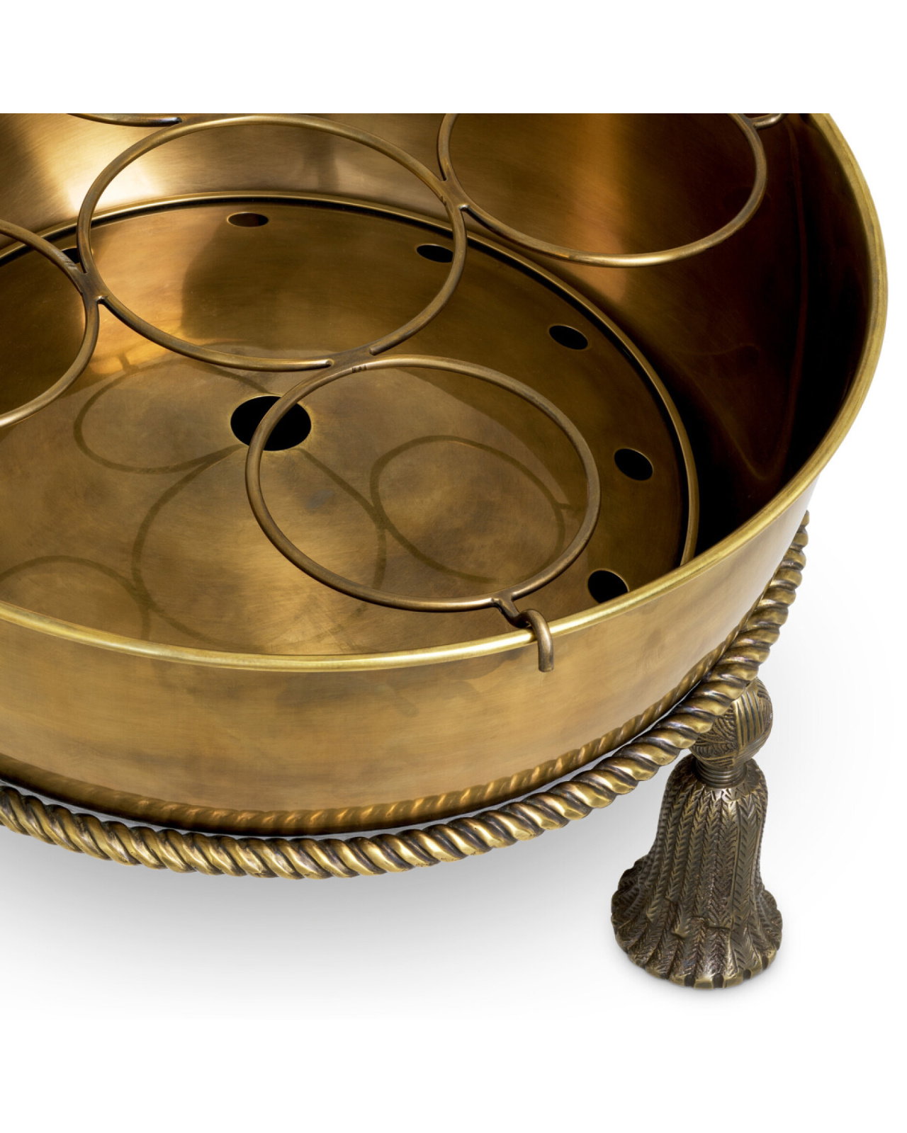 Tassel Champagne Cooler vintage brass