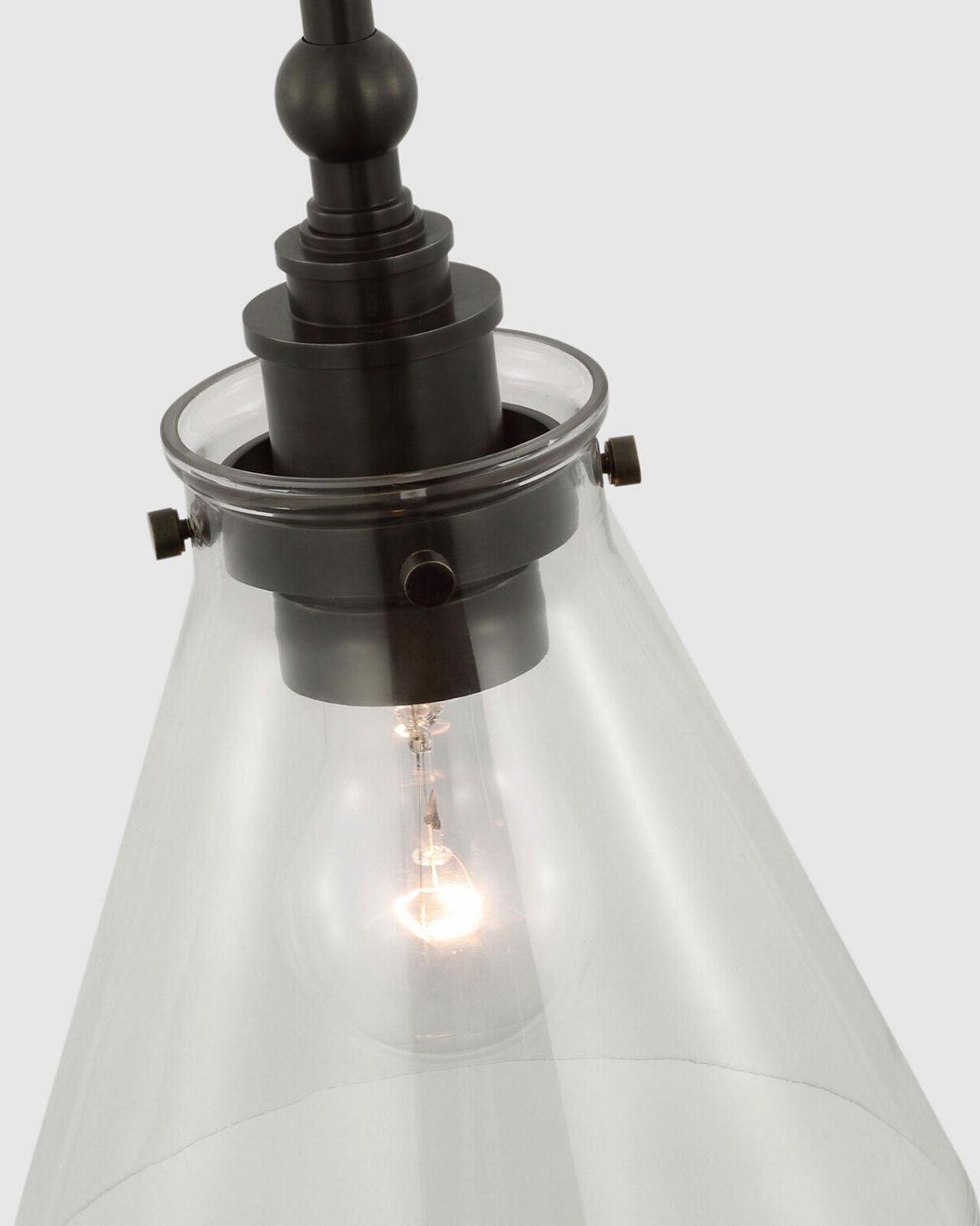 Parkington 9" Pendant Bronze/Clear Glass