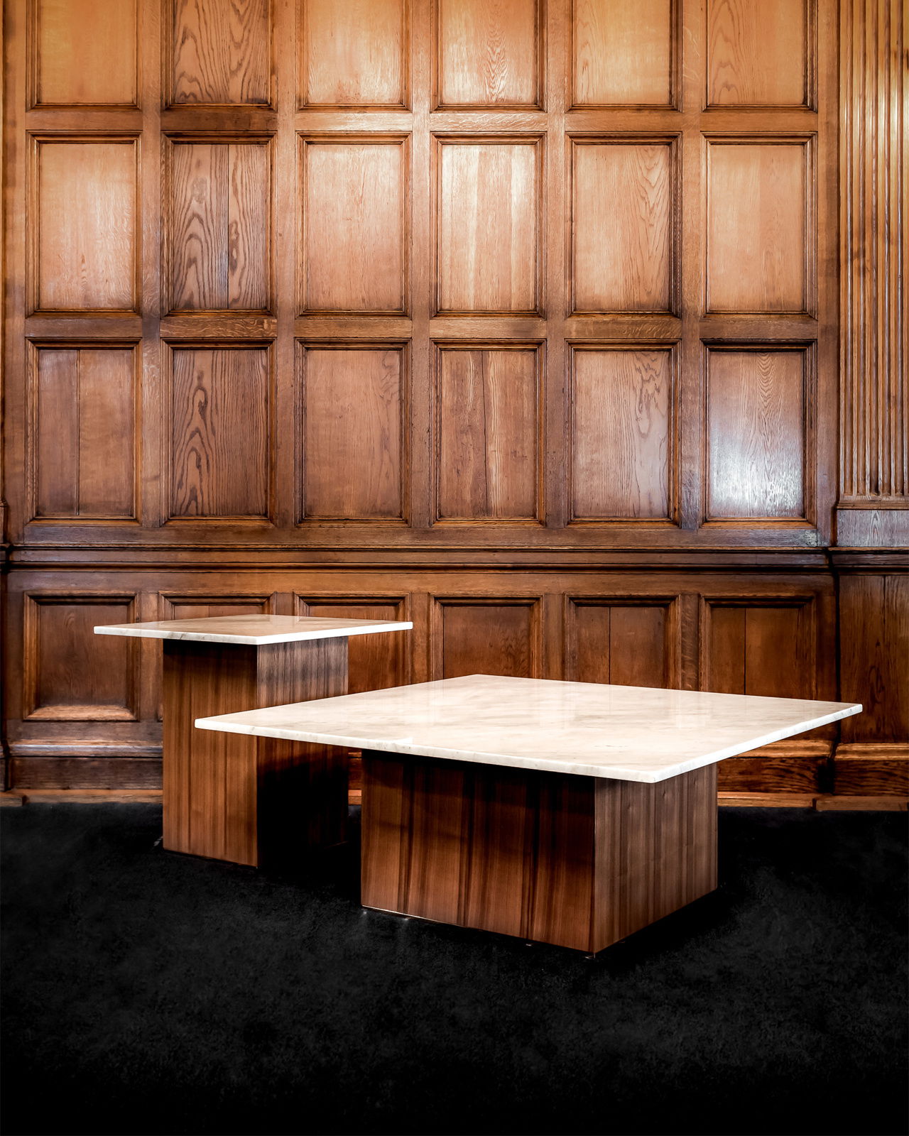 Delano sidobord kvadrat valnöt