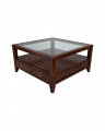 Martino coffee table with glass top Noble Brown
