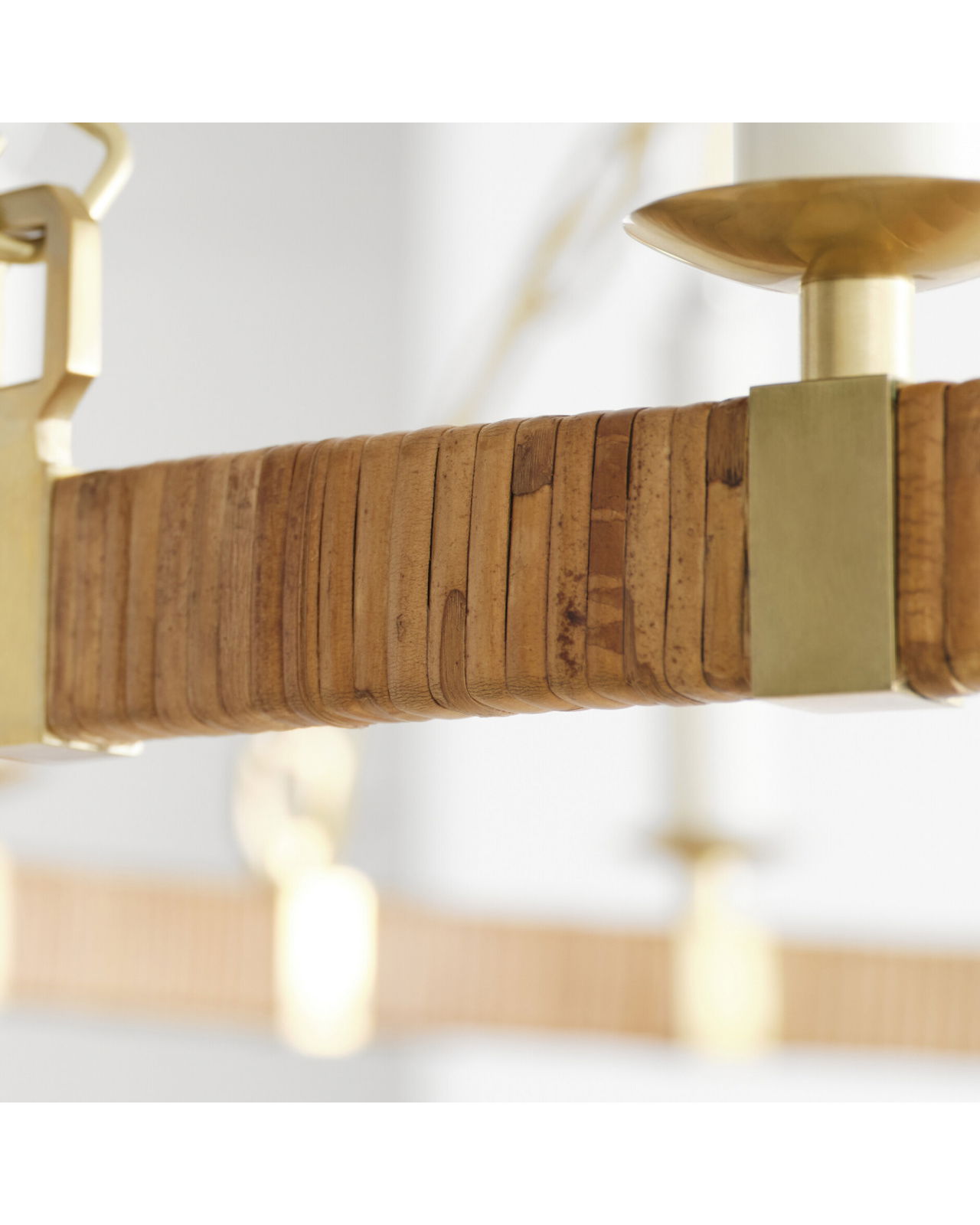 Darlana wrapped taklampa rund mässing L