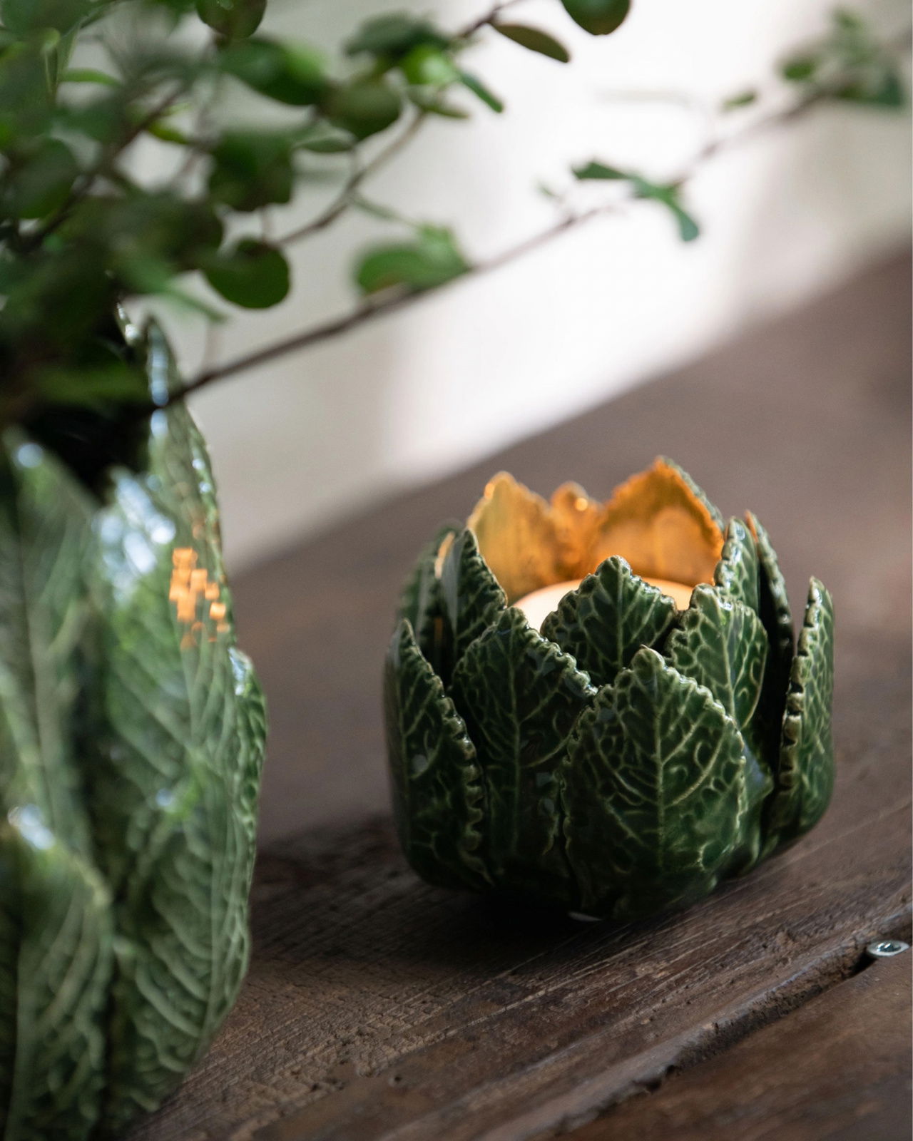 Margot waxinelichthouder groen