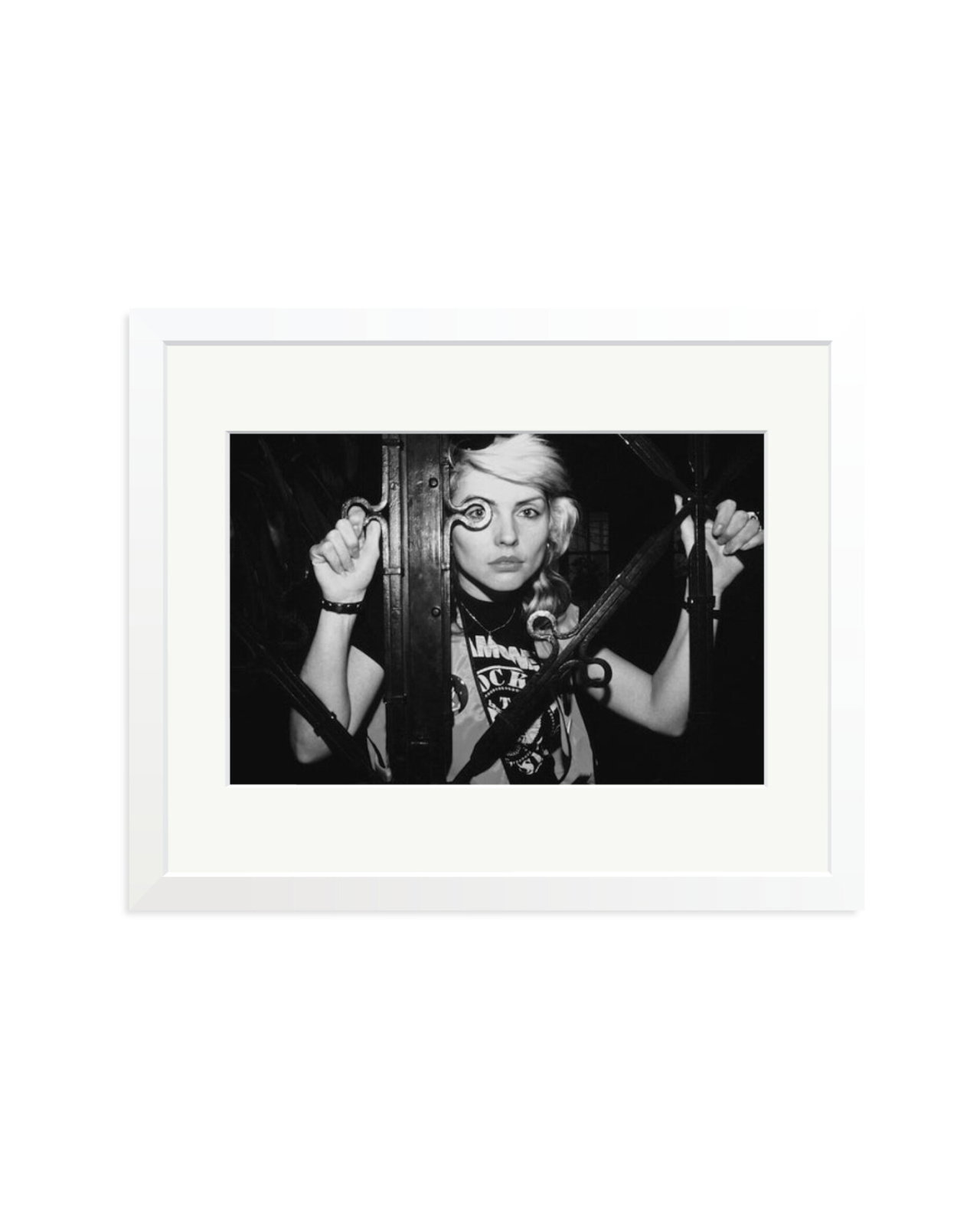Debbie Harry of Blondie Black & White White / Medium