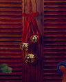 Jingle Bells dekoration rød/guld