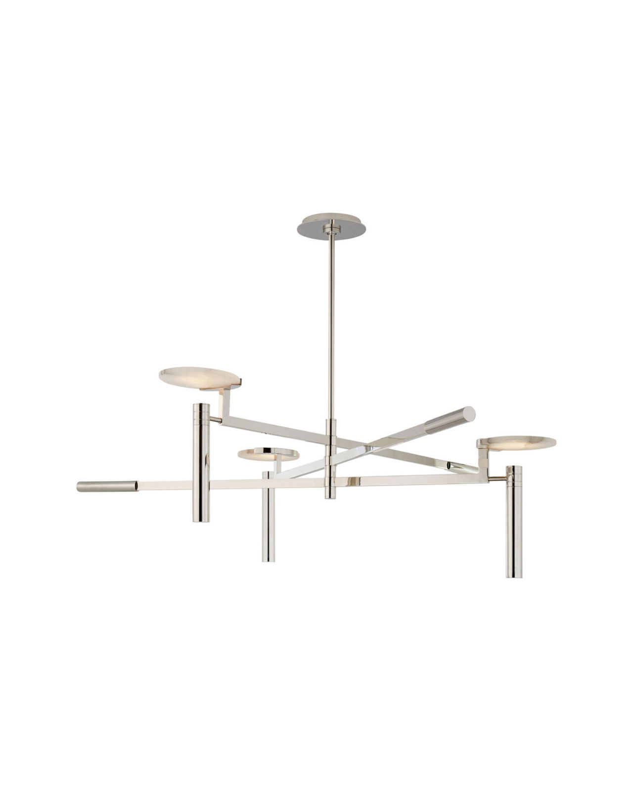 Melange Floating Disc Chandelier Nickel L