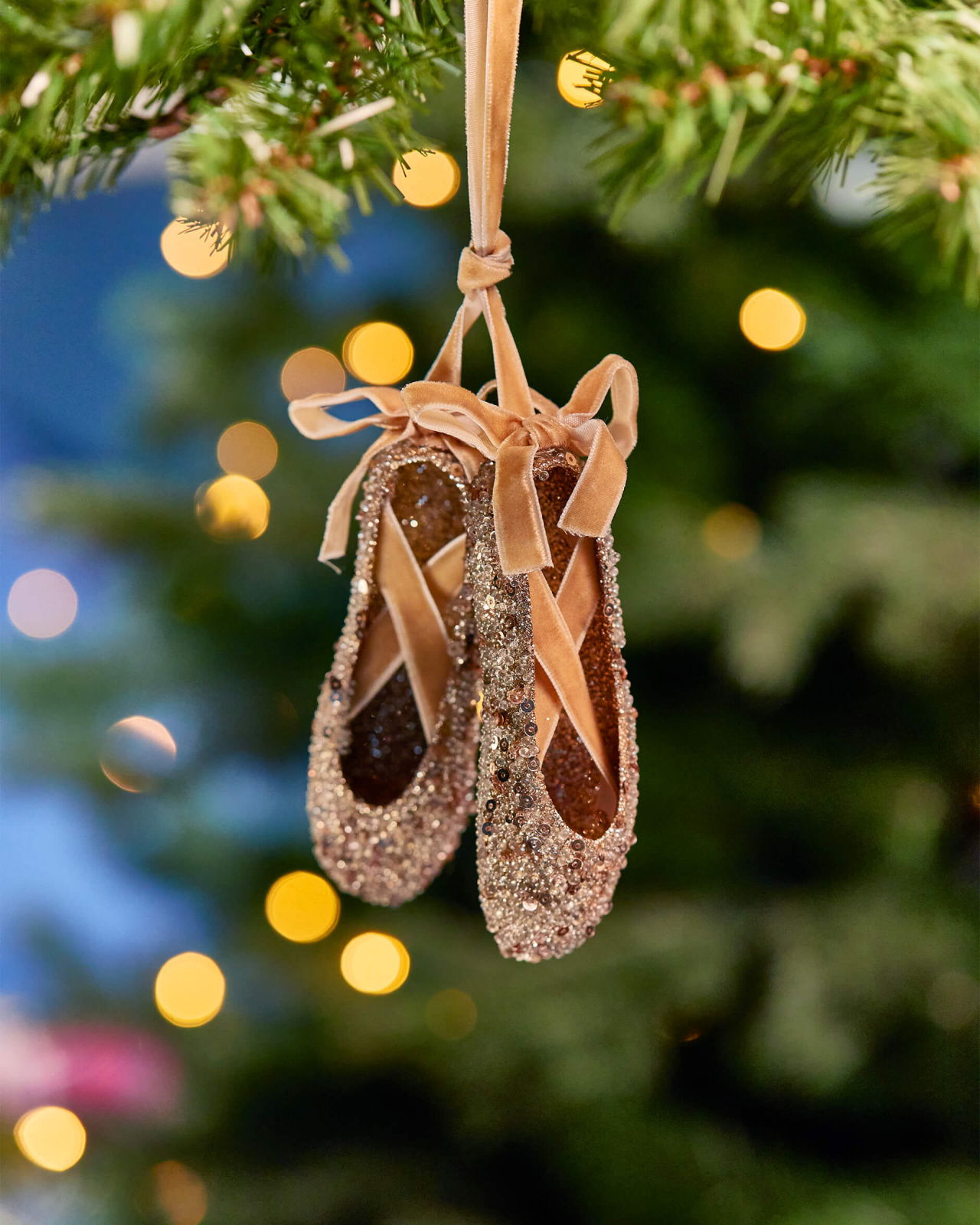 Gillian ballerina's kerstboomversiering champagne