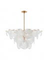 Loire Chandelier Gild/White Glass L