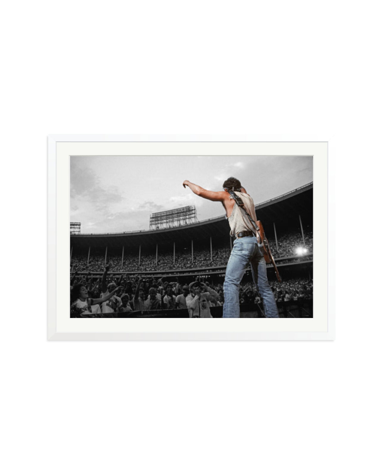Bruce Springsteen at Cleveland Stadium 1985 White / XXL