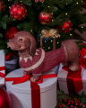 Chestnut hond kerstdecoratie